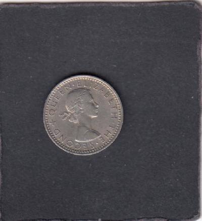 Beschrijving: 6 Pence HUIA BIRD 
